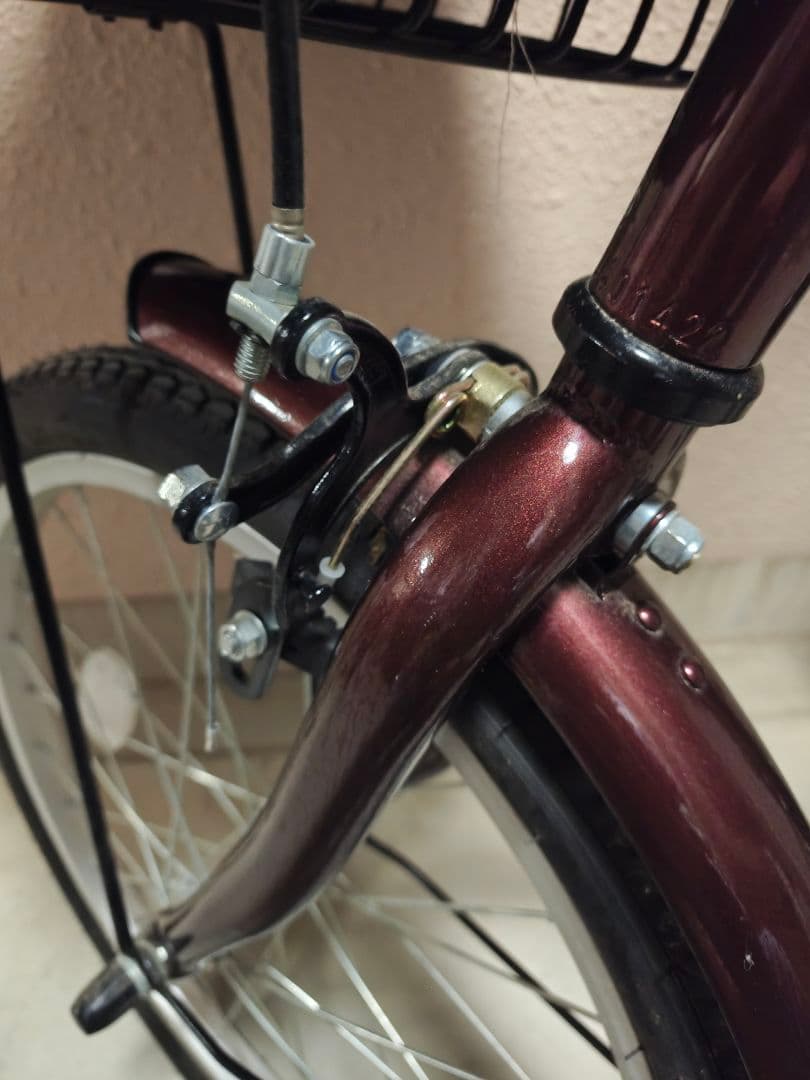 ギア付き折りたたみ自転車　ダークグリーン
