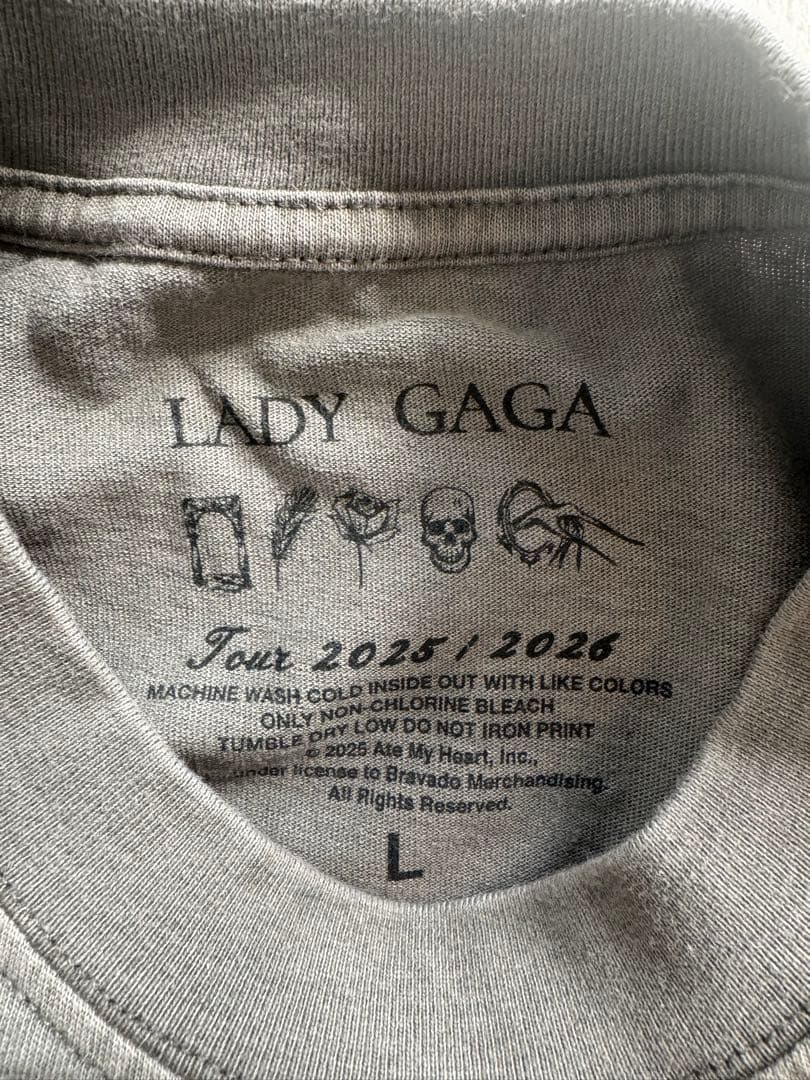 Lady Gaga MYAHEM BALL Tシャツ size L オマケ付
