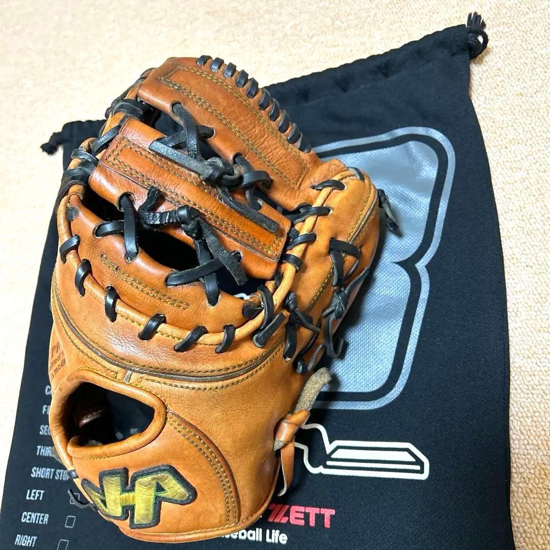 【即戦力！！！】ハタケヤマ　硬式用ファーストミット 袋付き