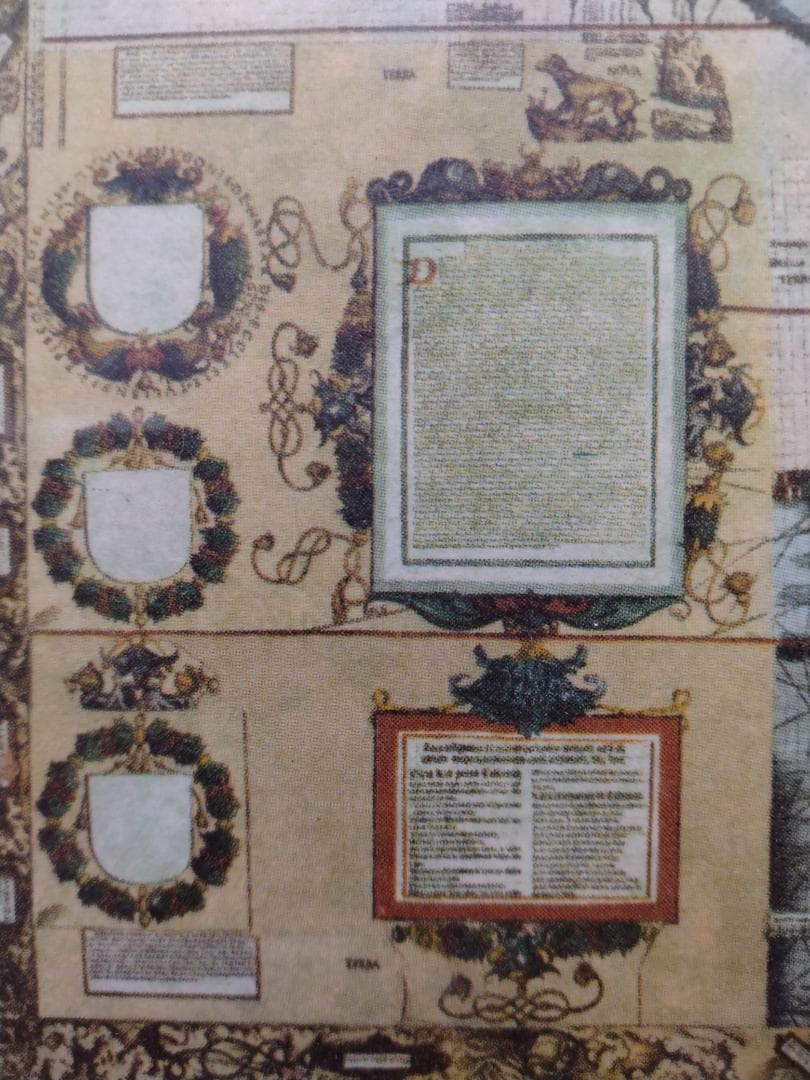古地図 絵画 金縁 イタリア製 インテリア