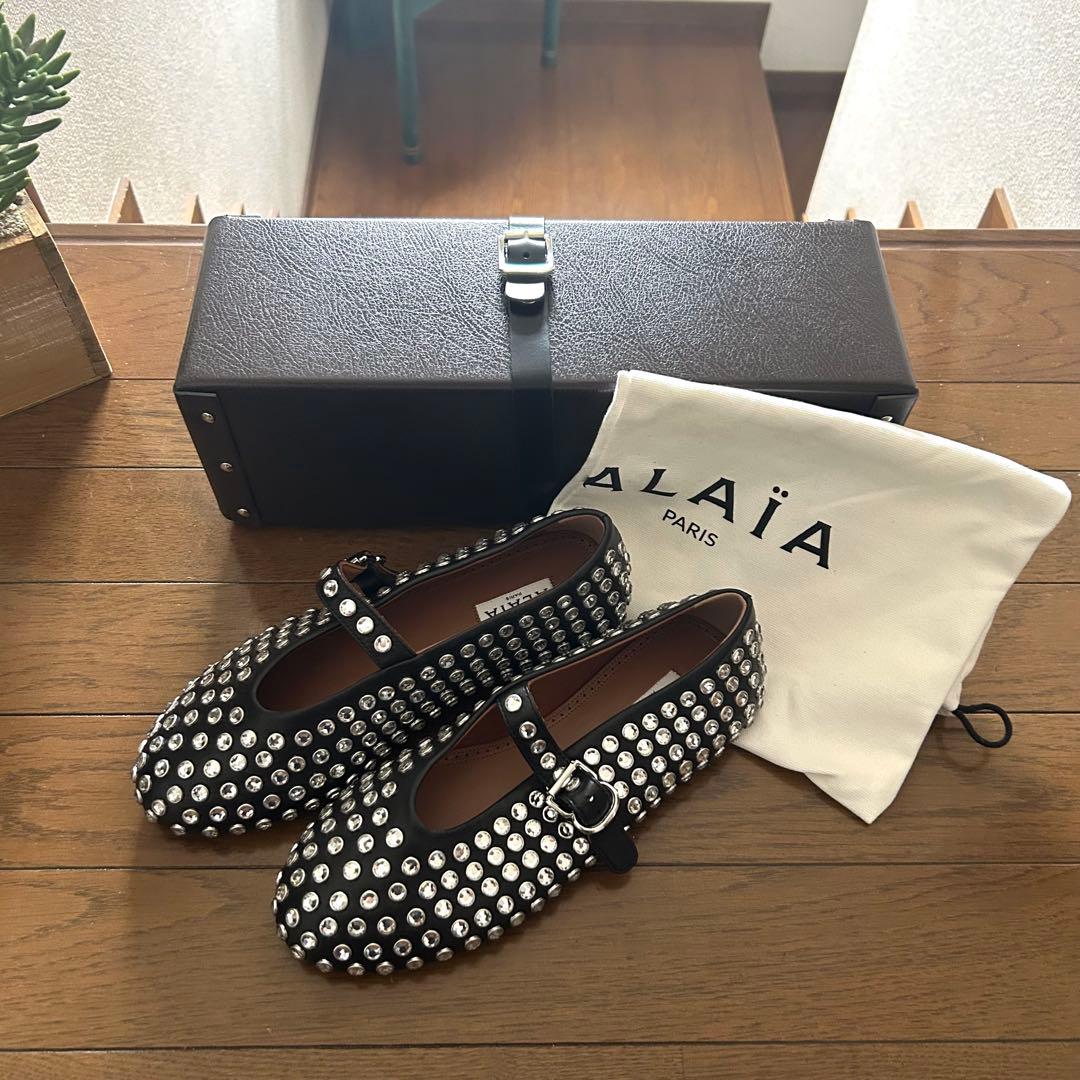 タキマキ愛用♡Alaia バレエシューズ ラインストーン　アライア　37 梨花