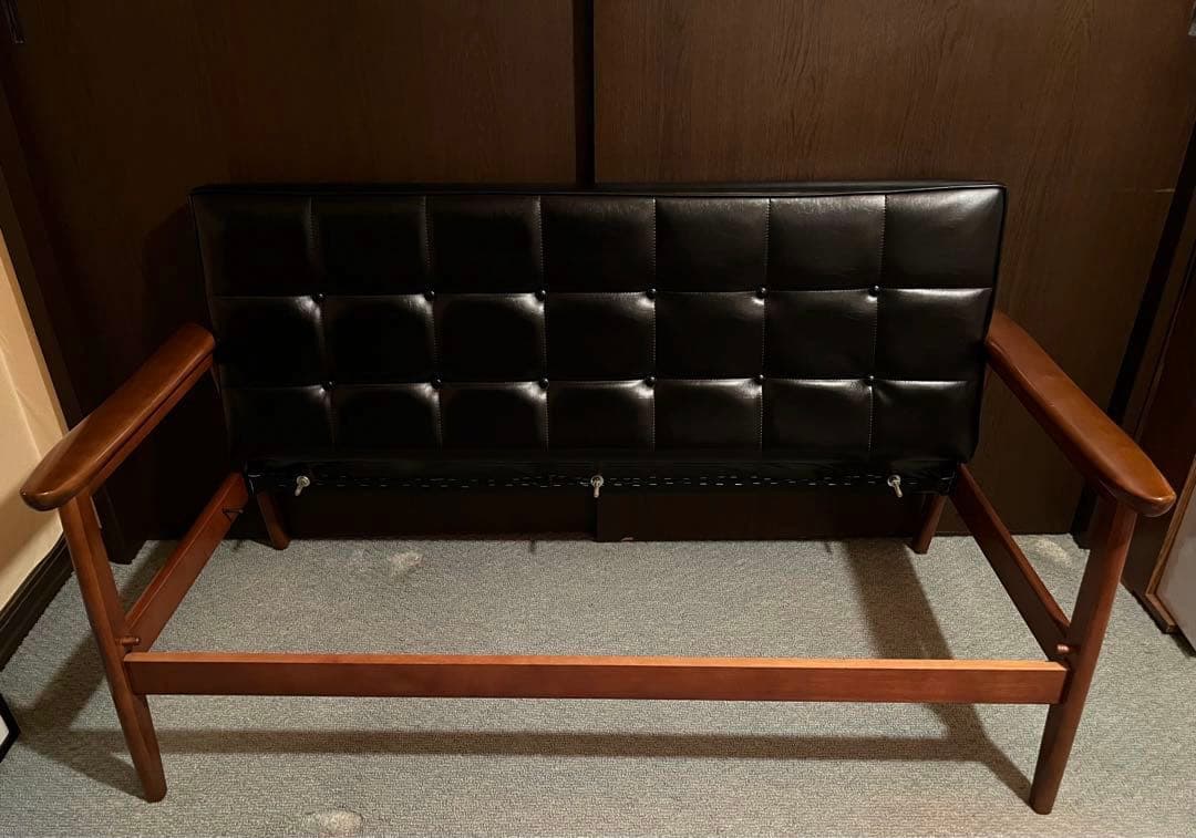 シート無 カリモク60 Kチェア2シーター ブラック D&DEPARTMENT