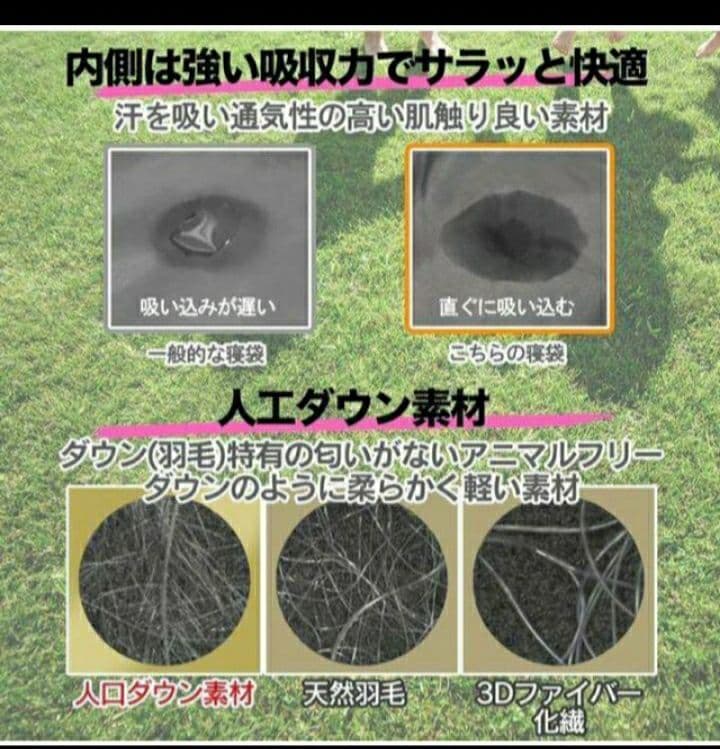 【ピンク2点】寝袋 シュラフ キッズ 人工ダウン オールシーズン 210T