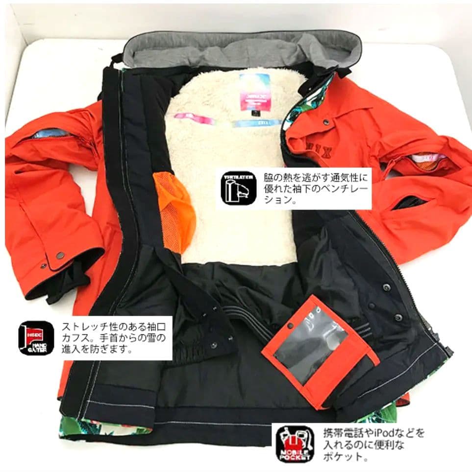 Phenix X-niX スノボウェア レディースS(日本サイズM) オレンジ