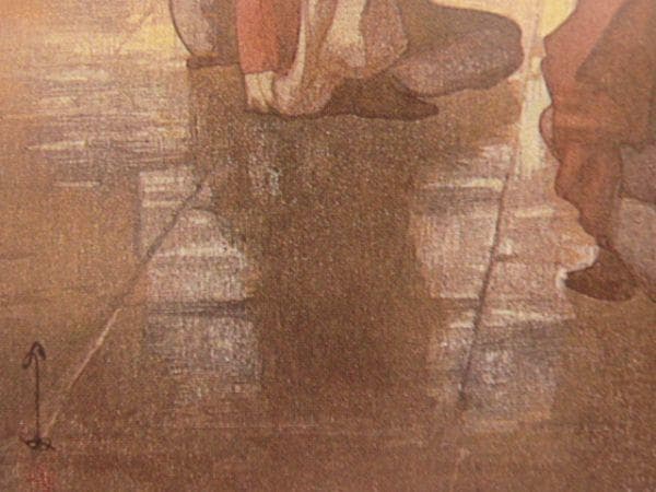 吉田博、【フワテプールシクリ】、希少画集画、高級新品額・額装付、状態美麗