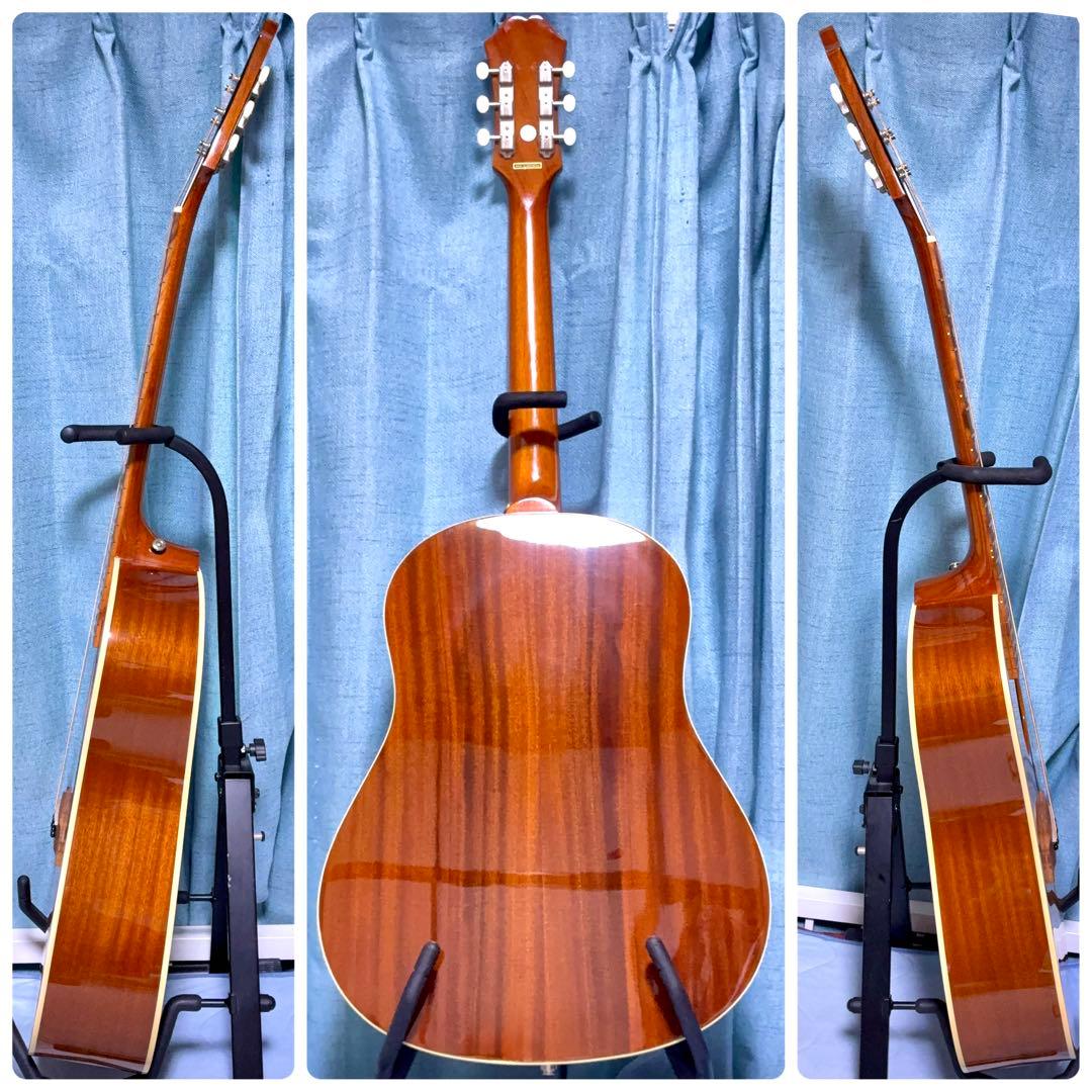 【牛骨☆エレアコ】Epiphone☆テキサン！ナチュラル【弾き易く調整☆新品弦】