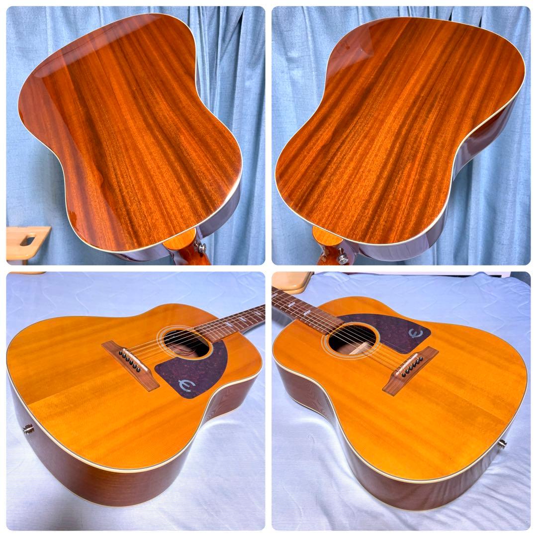 【牛骨☆エレアコ】Epiphone☆テキサン！ナチュラル【弾き易く調整☆新品弦】