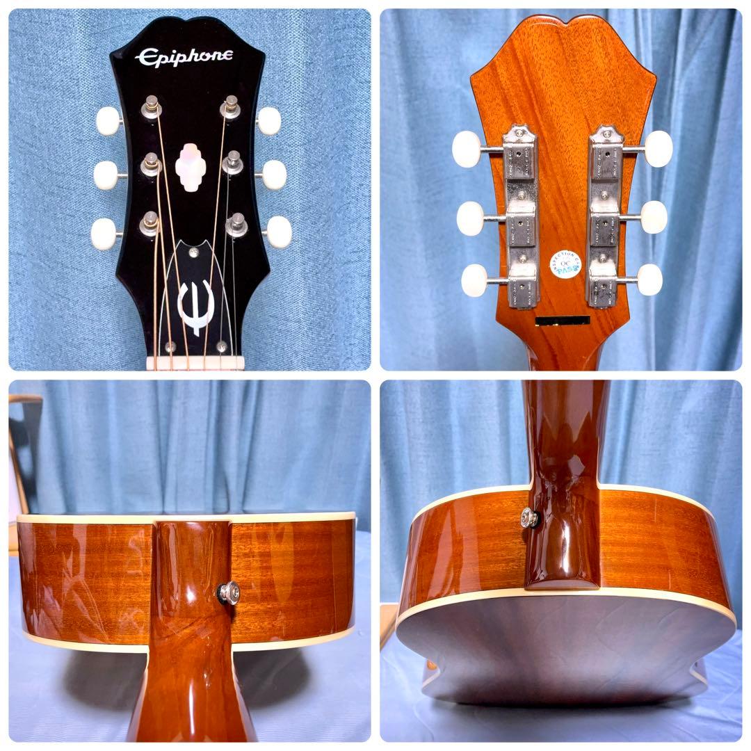 【牛骨☆エレアコ】Epiphone☆テキサン！ナチュラル【弾き易く調整☆新品弦】