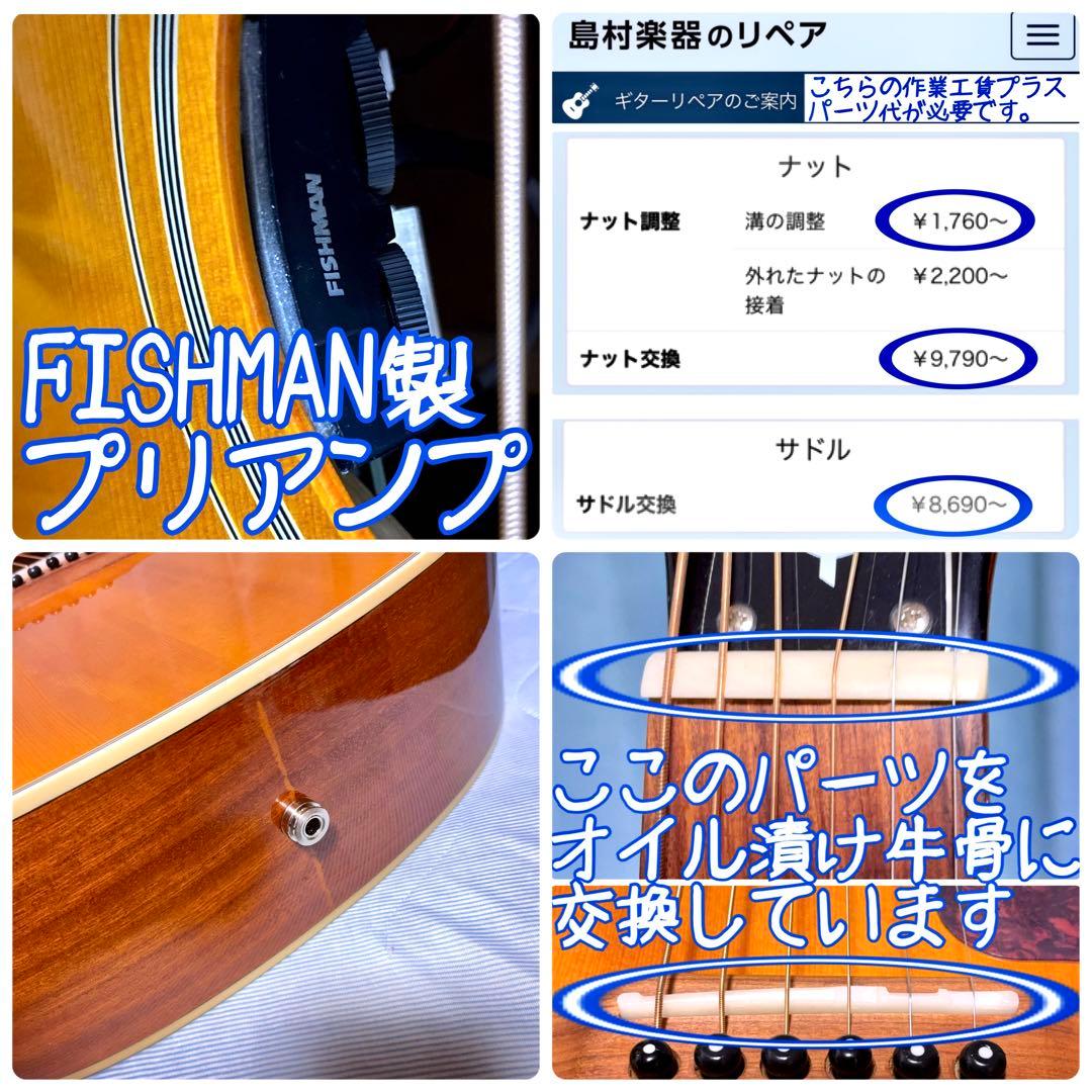 【牛骨☆エレアコ】Epiphone☆テキサン！ナチュラル【弾き易く調整☆新品弦】