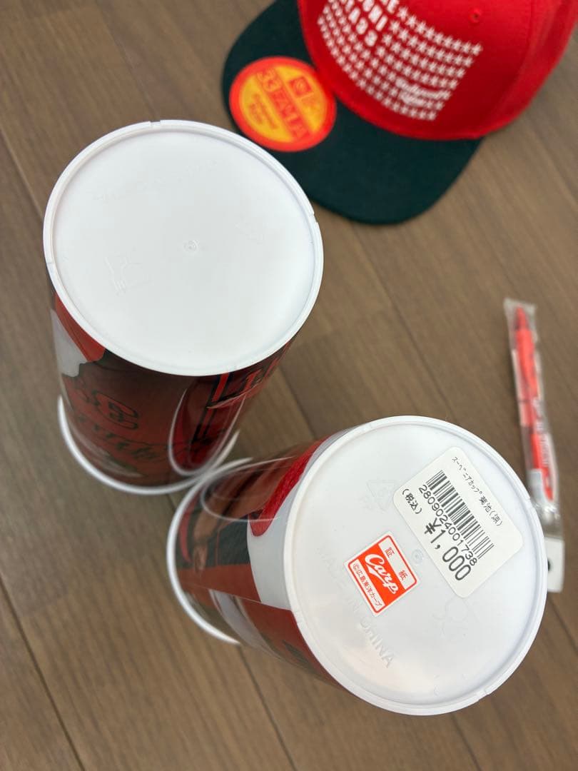 【未使用】広島東洋カープグッズ 菊池涼介 33キャップ、カップ、シャーペンセット