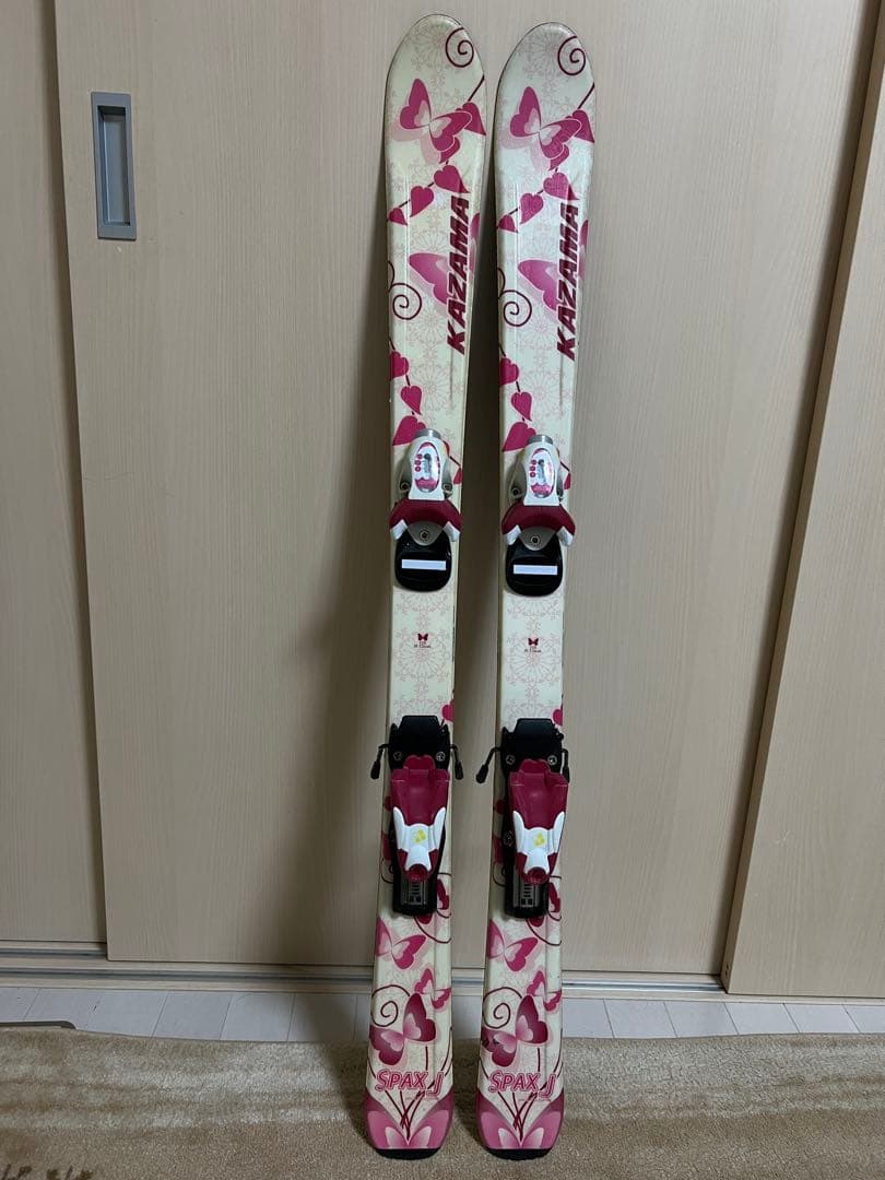 キッズ用 KAZAMAスキー板110cm ブーツ20cmストック90cm