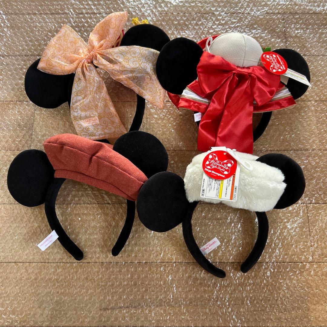 ディズニー　カチューシャ　ミニーのスタイルスタジオ　四季コンプリート　タグ付き