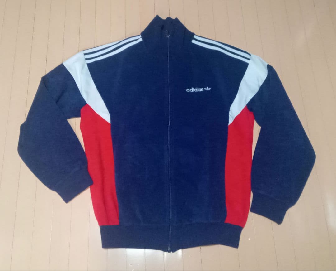 80S adidasアディダス フランス代表タイプ ベロアジャージ
