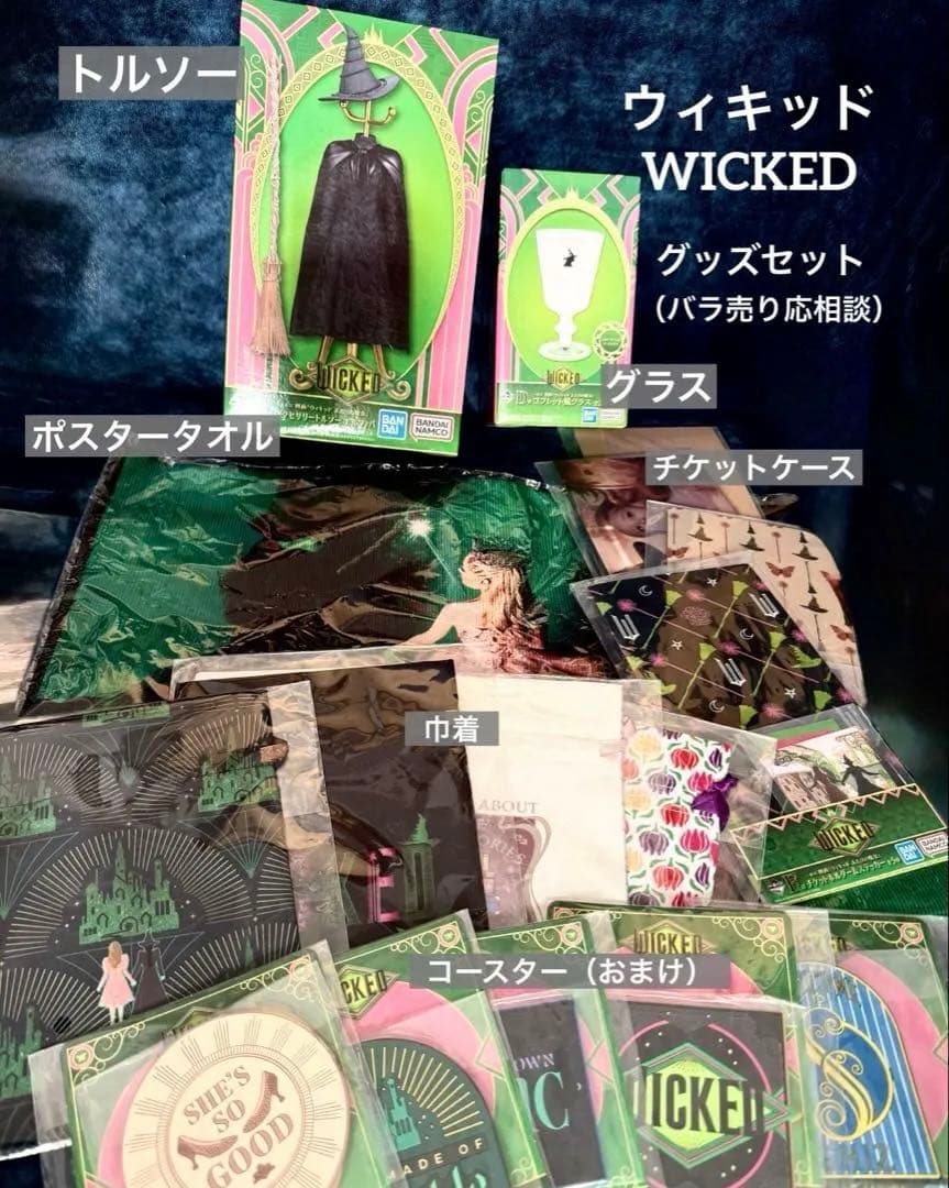 映画 ウィキッド （WICKED） エルファバ グリンダ グッズセット