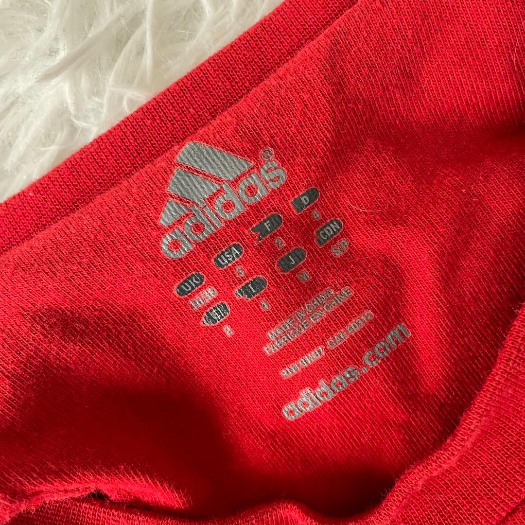 adidas ドイツ代表 サッカーTシャツMレッド×ブラック ゴールドロゴ 半袖