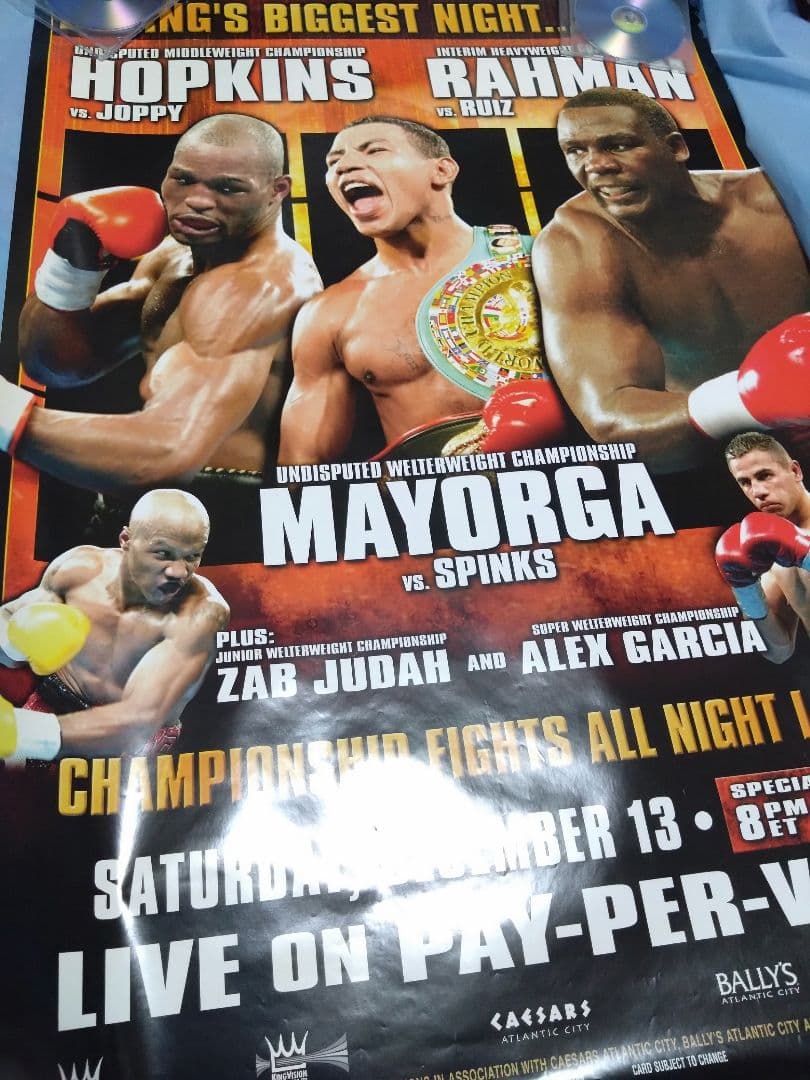 ボクシング ポスター boxing posterホプキンス✕ジョッピーマヨルガ
