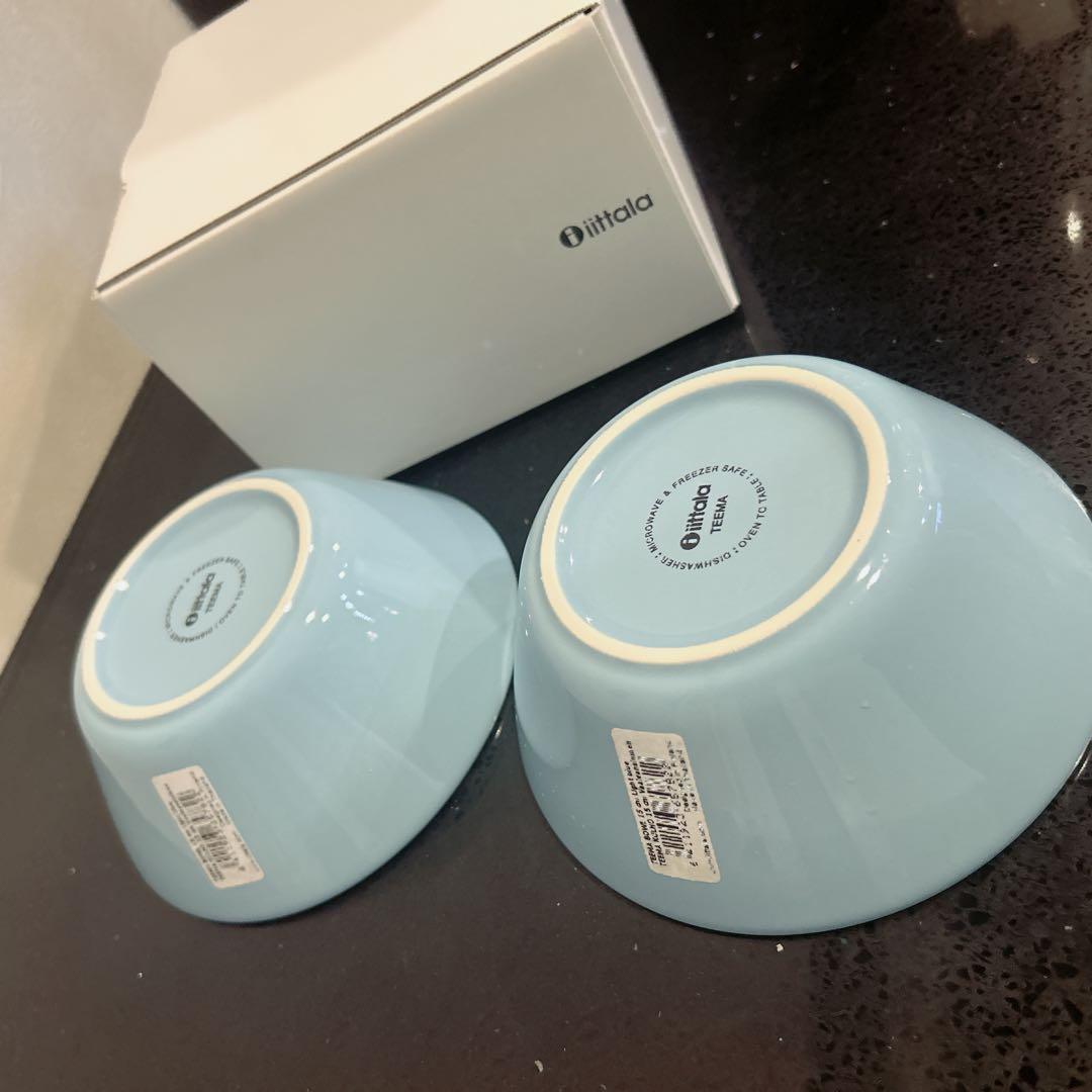【新品】 TEEMA 15㎝ボウル 2枚　廃盤カラー　ライトブルー