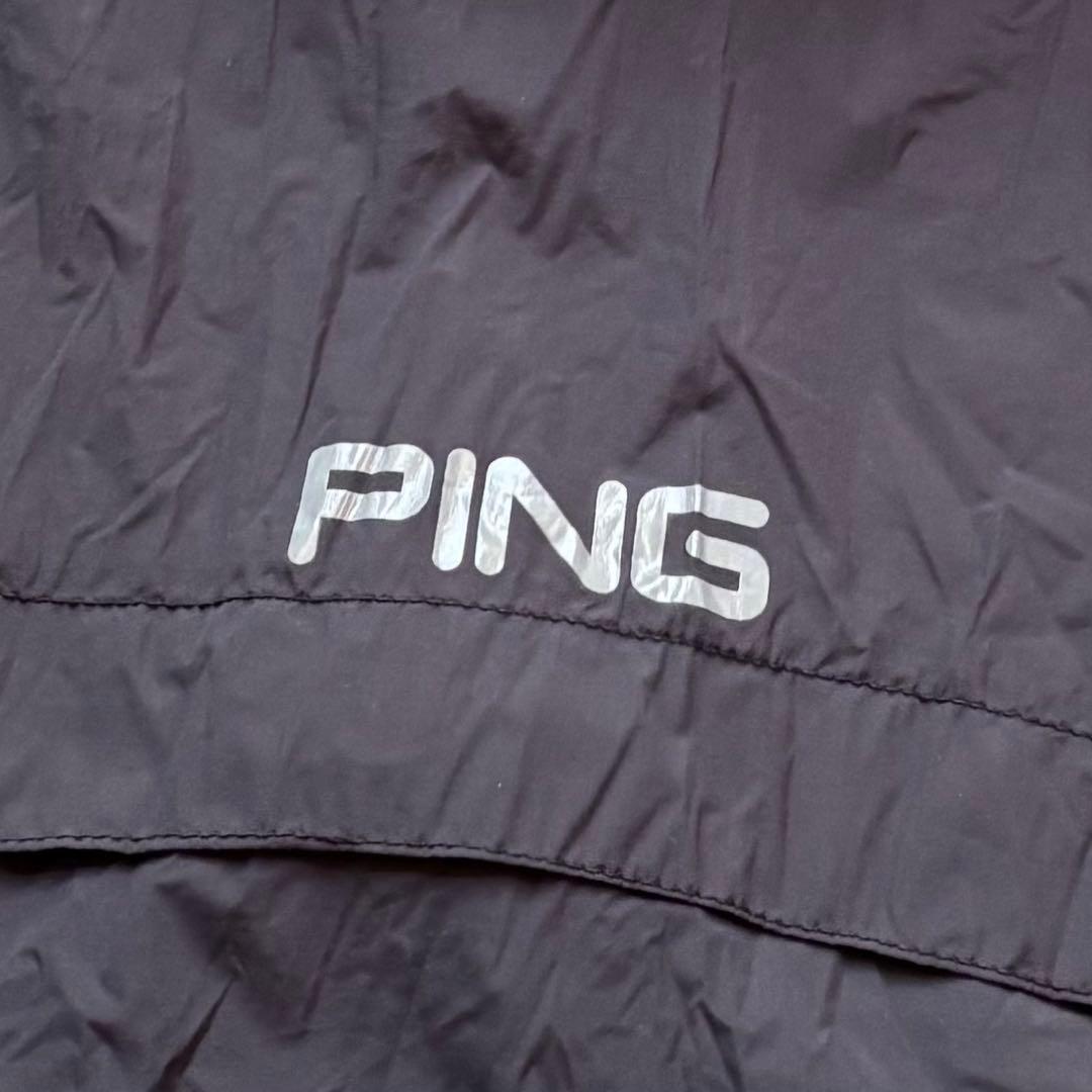 PING ピンアパレル ナイロンジップフードジャケット 薄手 L ゴルフウェア