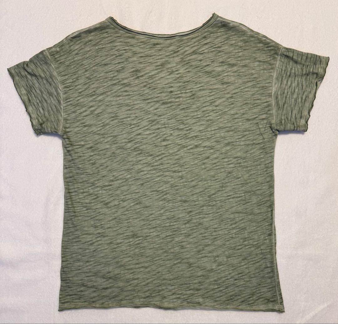 サルセーションSalsationオリーブグリーン Vネック 半袖Tシャツ