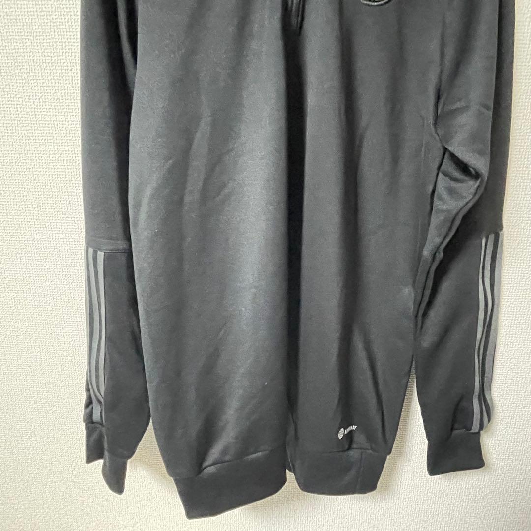adidas アディダス　サッカー　ドイツ代表　パーカー　ハーフジップ　黒　L