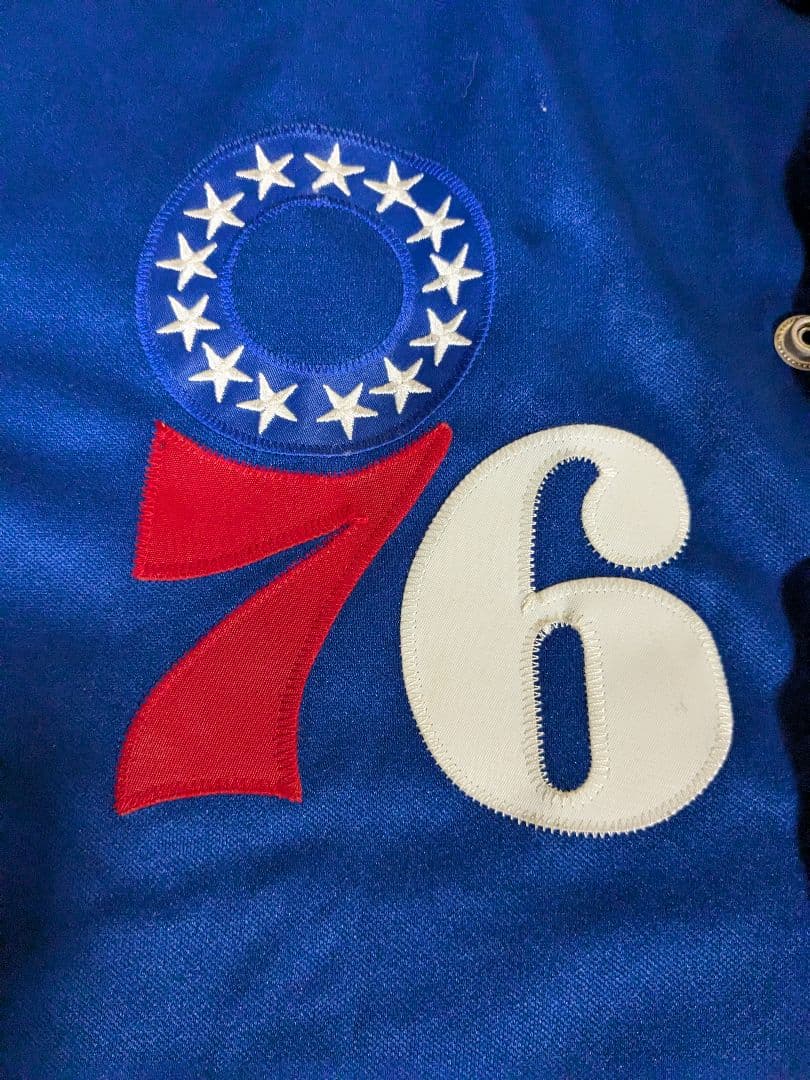 値下げしましたよ NBA 76ers 　 　 　 　ミッチェル＆ネスゲームシャツ