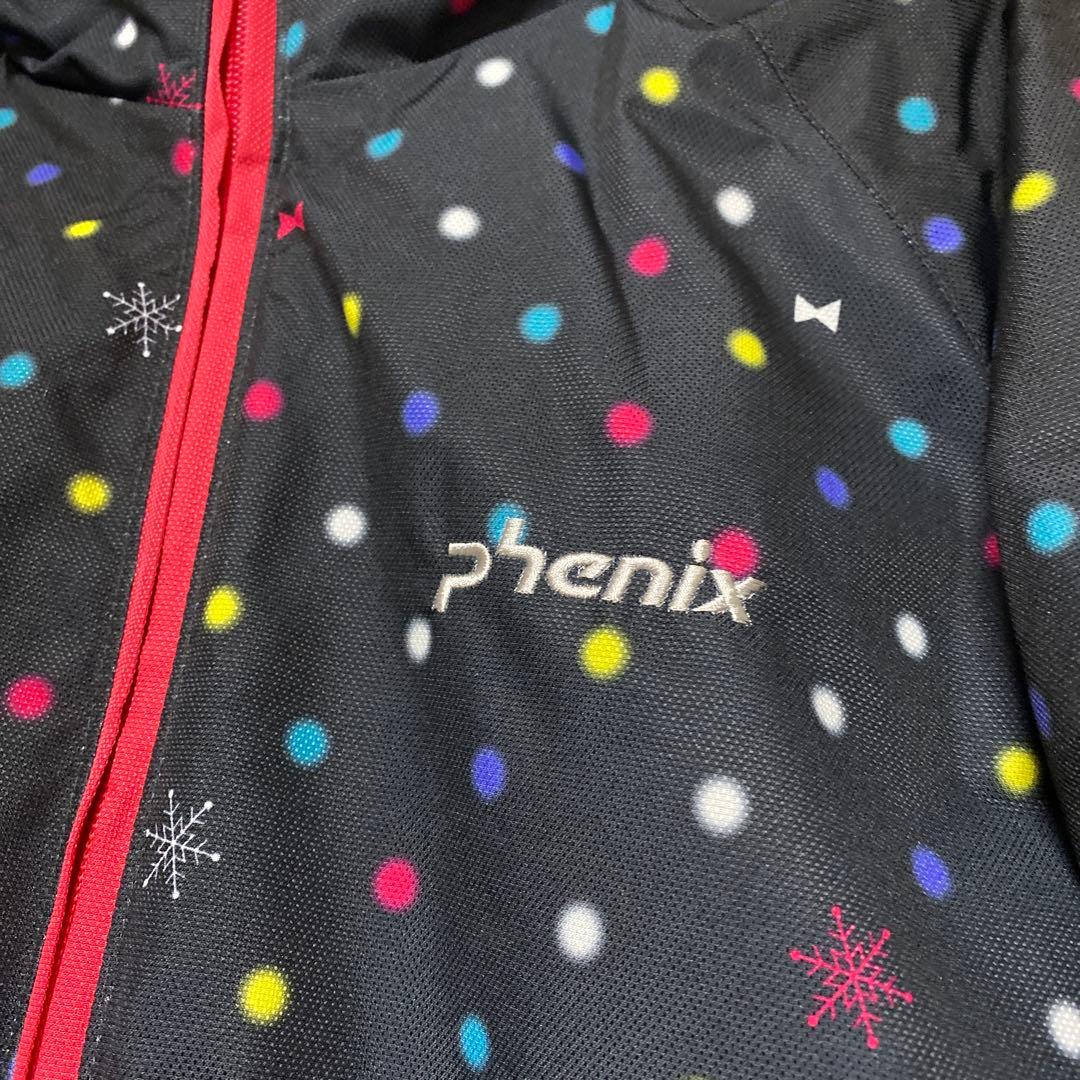 美品 Phenix フェニックス スキーウェア 160cm 女の子 ピンク×黒柄