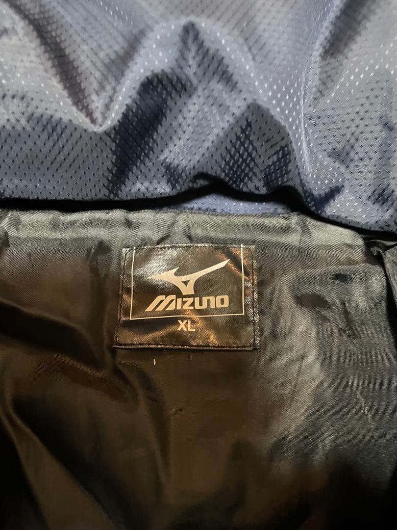 Mizuno ミズノ ベンチコート キルティングデザイン XL ネイビー