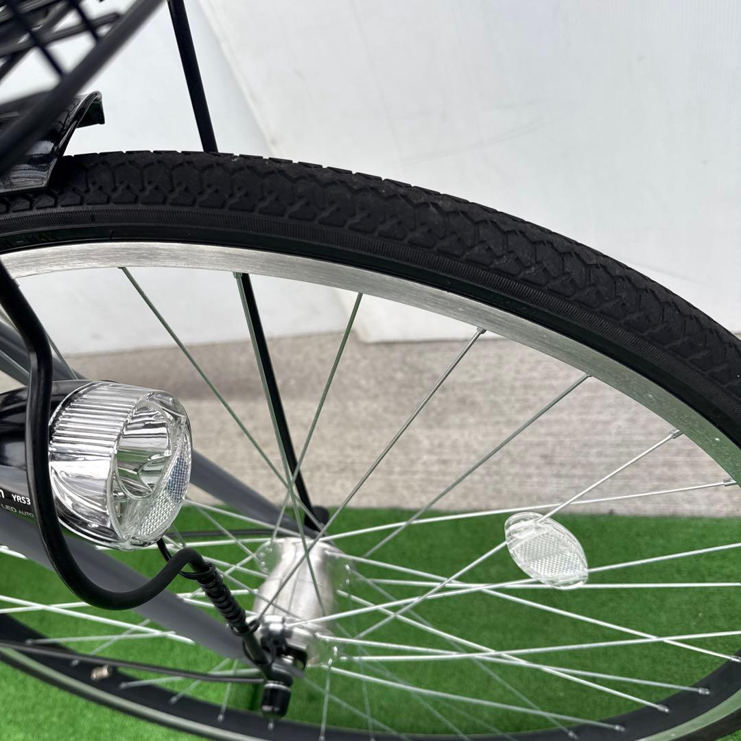 自転車27インチ オートライト クロスバイク とても綺麗 【引き取り限定】