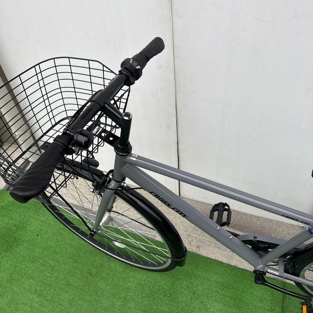 自転車27インチ オートライト クロスバイク とても綺麗 【引き取り限定】