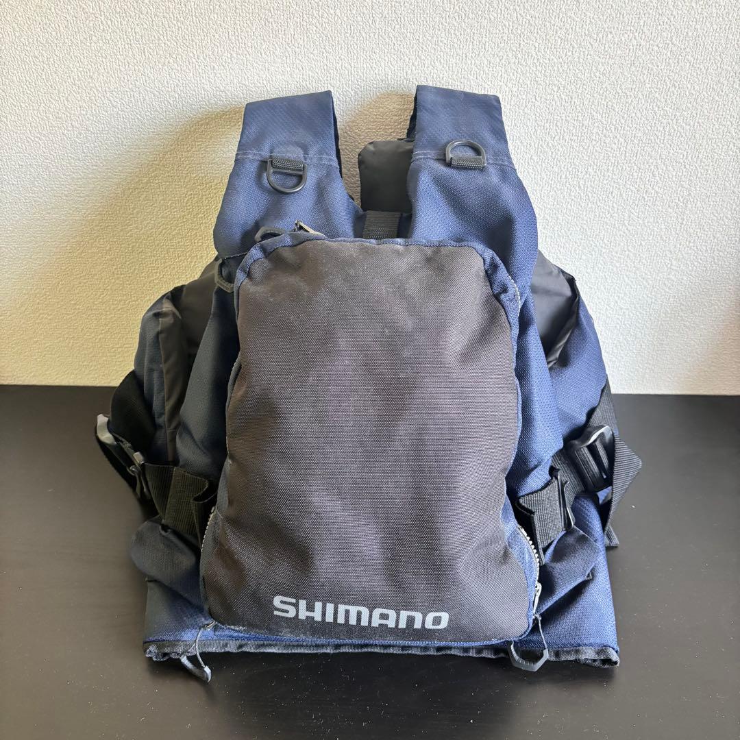 【送料込み】SHIMANO サーフベスト VF-025U フリーサイズ ネイビー