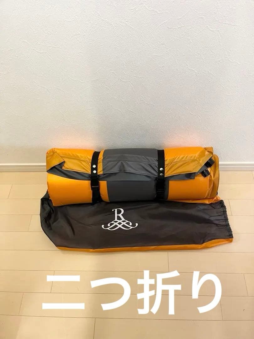 自動膨張式高反発高密度ウレタンフォームマットレス：オレンジ