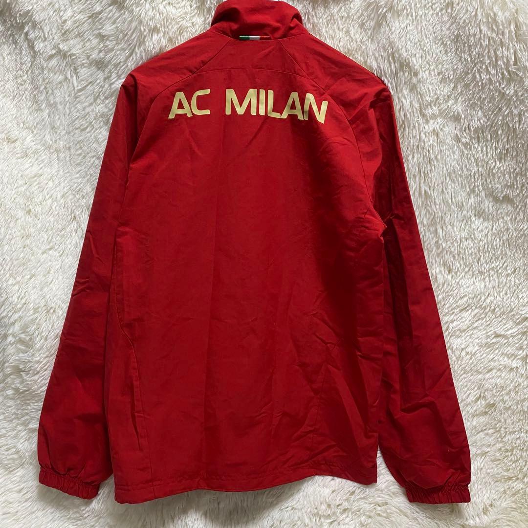 アディダス　ACミラン　トラックジャケット　ジャージ　アンセムジャケット　赤　M