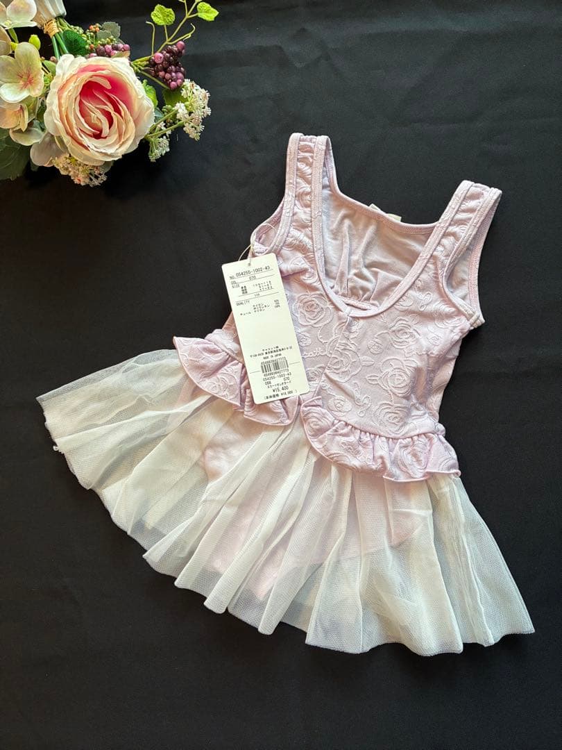 新品☆チャコット☆薔薇モチーフのジャガード織バレエレオタード☆15,400円