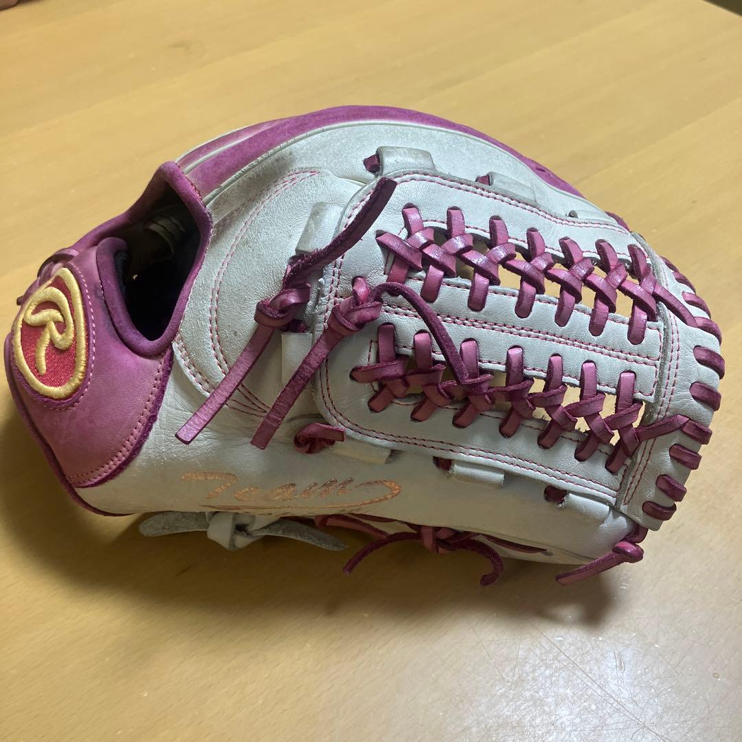 Rawlings 軟式グローブ ホワイト/ピンク