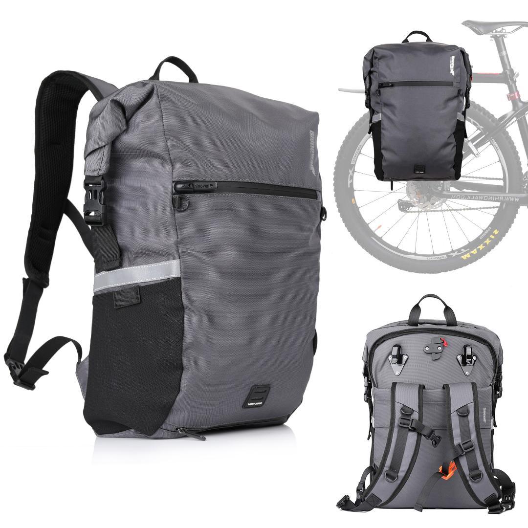 Rhinowalk 自転車 パニアバッグ+リュック 2in1多機能 24L 防水