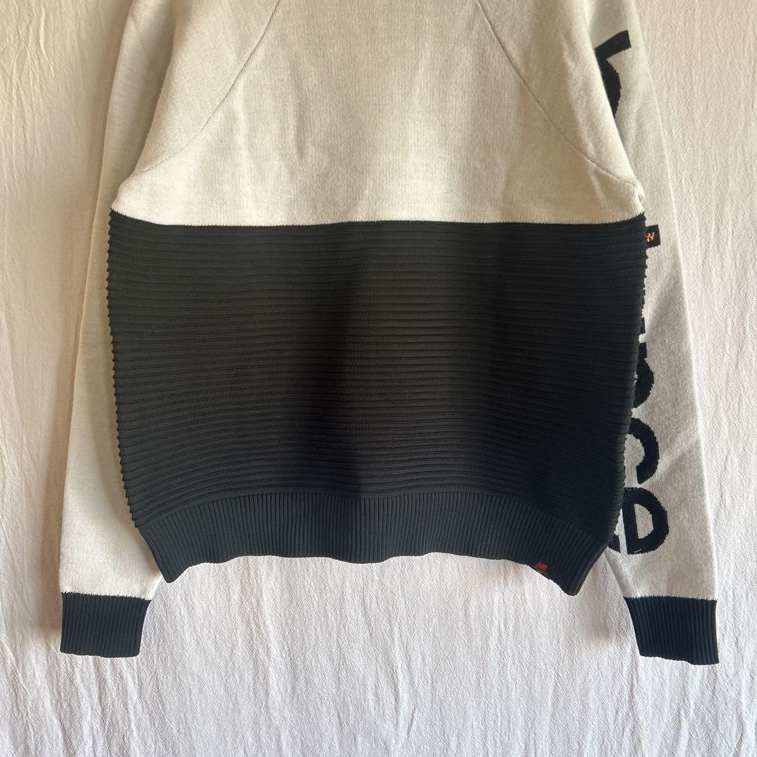ニューバランスゴルフ モックネックニット 白黒 0サイズ 美品