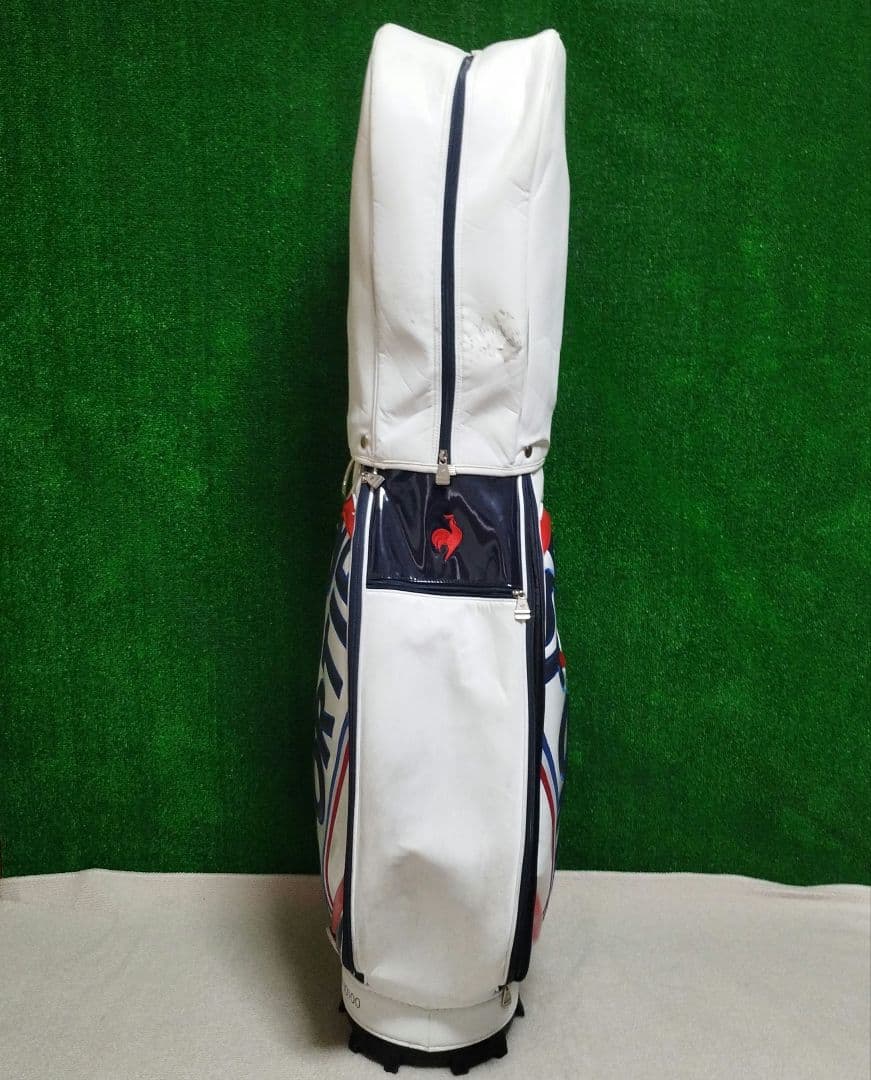 le coq sportif キャディバッグ ホワイト/レッド/ブルー