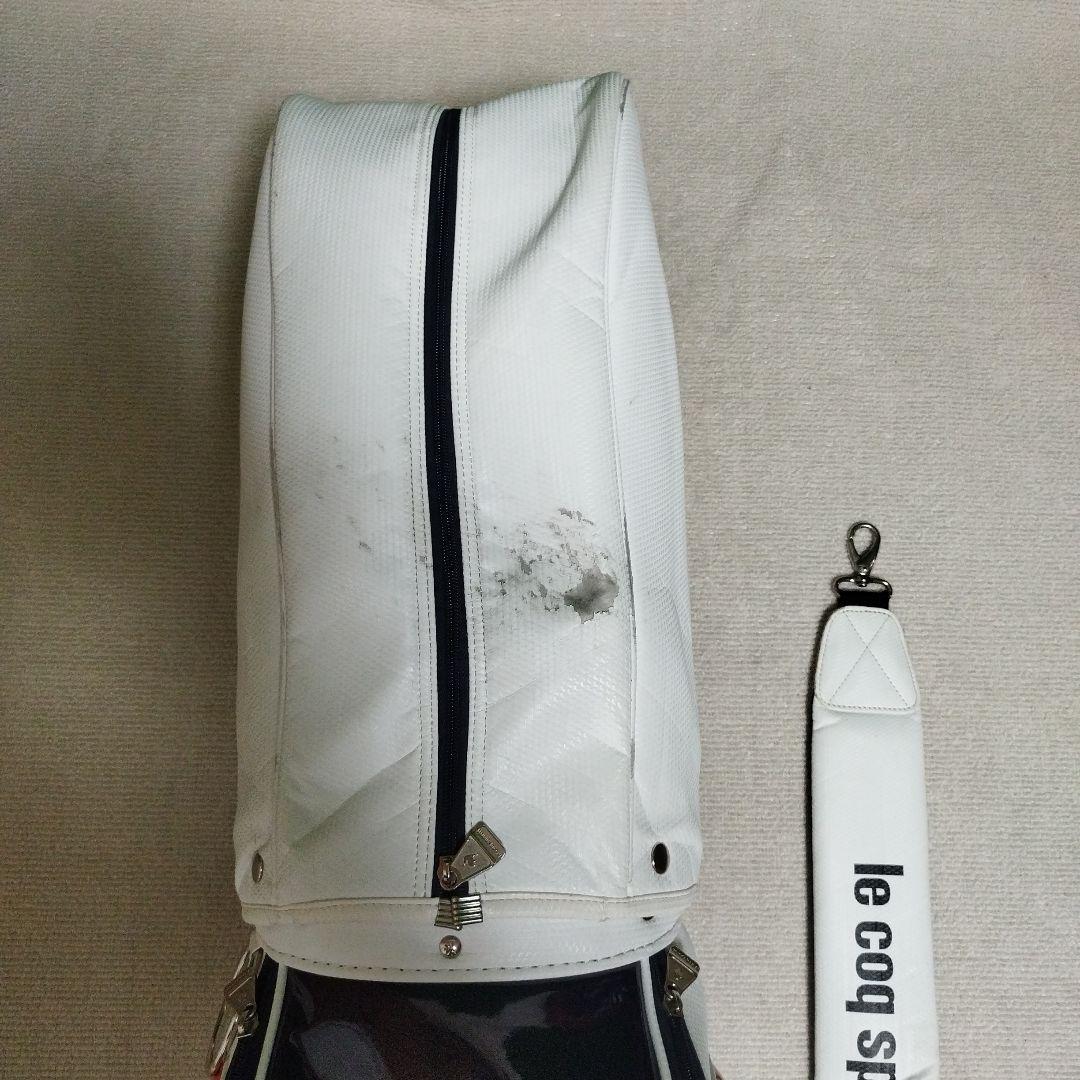le coq sportif キャディバッグ ホワイト/レッド/ブルー