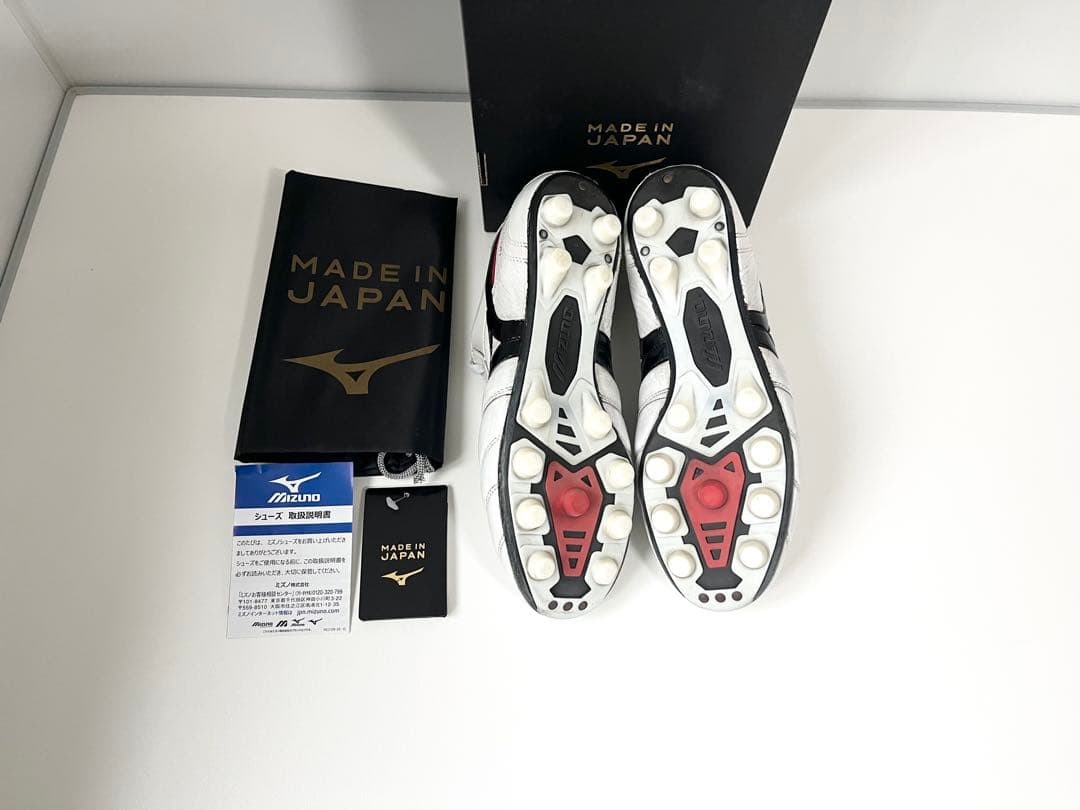 【美品】ミズノ モレリア2 JAPAN ショートタン 26.5cm ホワイト