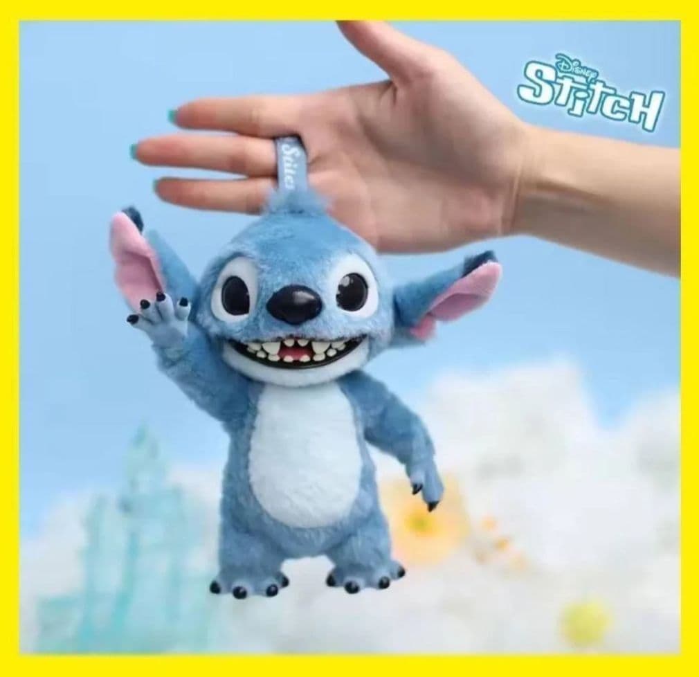 【海外限定】スティッチ　リアル　ぬいぐるみ　マスコット　キーホルダー　箱無し