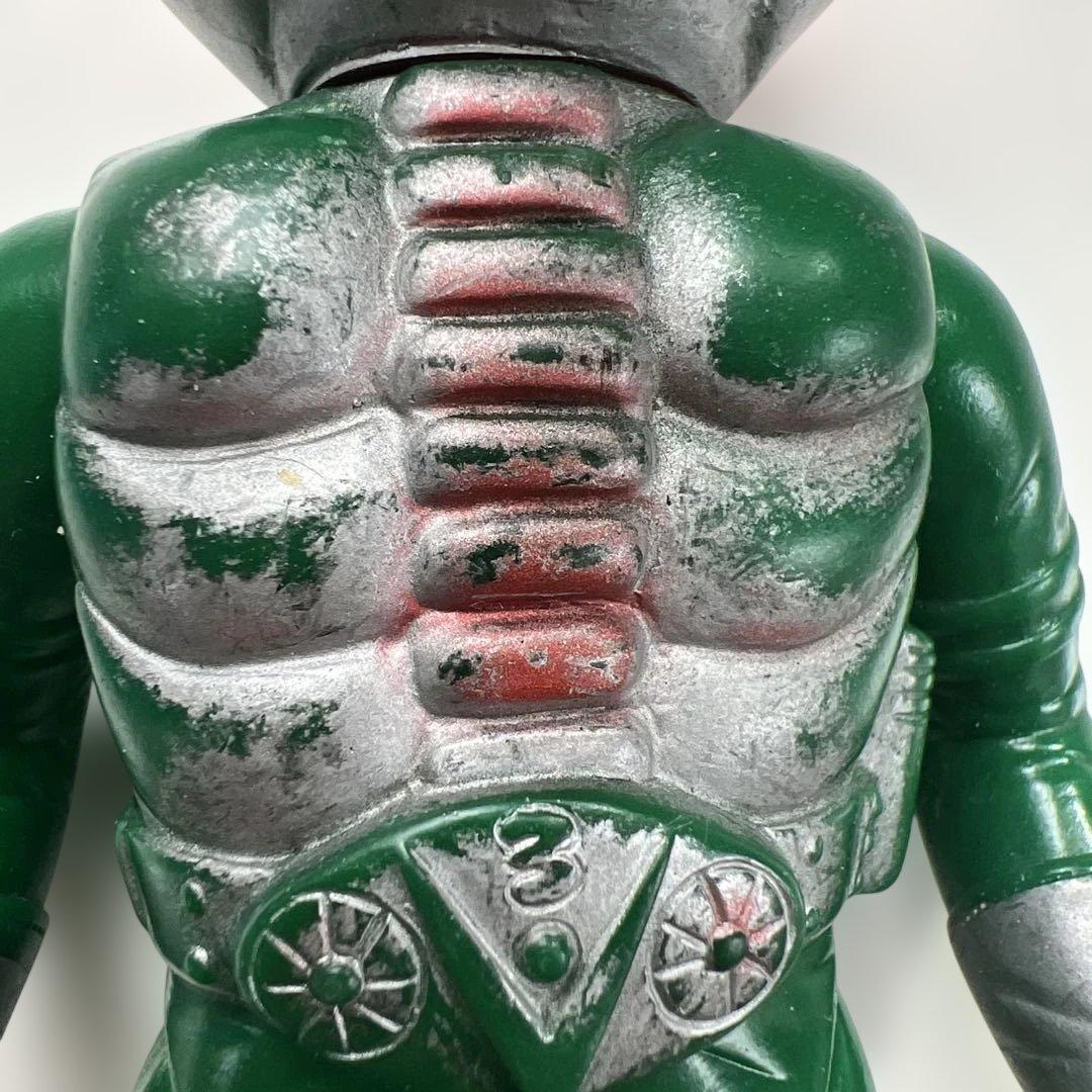【※触覚片方折れあり】当時物ポピー製石森プロ　仮面ライダーV3ソフビフィギュア