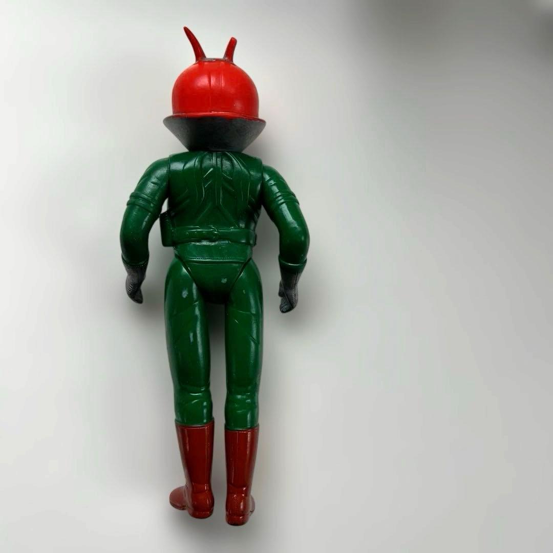 【※触覚片方折れあり】当時物ポピー製石森プロ　仮面ライダーV3ソフビフィギュア
