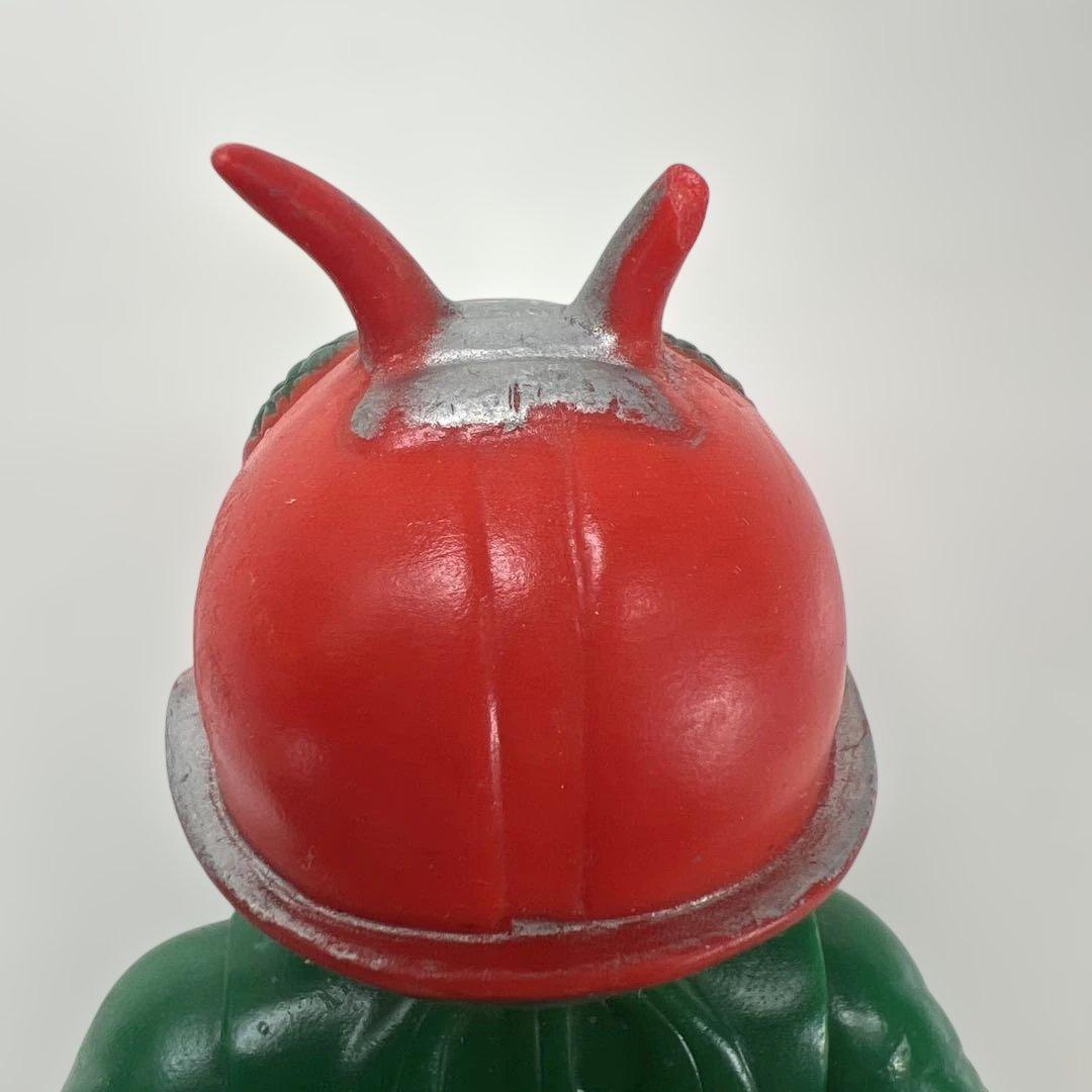 【※触覚片方折れあり】当時物ポピー製石森プロ　仮面ライダーV3ソフビフィギュア