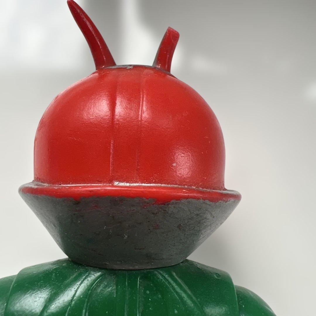 【※触覚片方折れあり】当時物ポピー製石森プロ　仮面ライダーV3ソフビフィギュア
