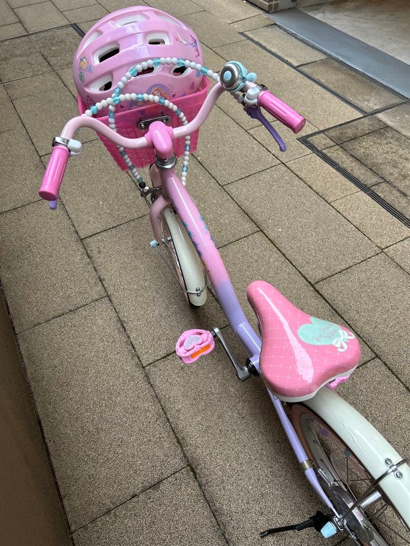 子供用自転車 プリンセスデザイン ヘルメット付き