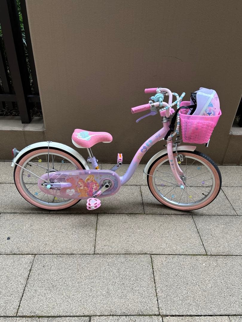 子供用自転車 プリンセスデザイン ヘルメット付き