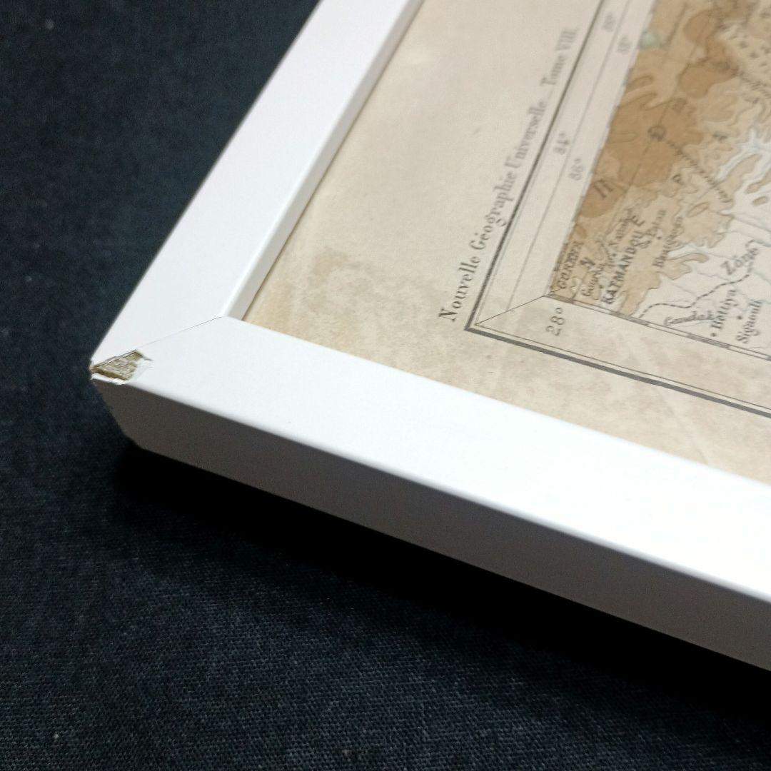 額装品　1882年　「インドシナ半島」大型作品