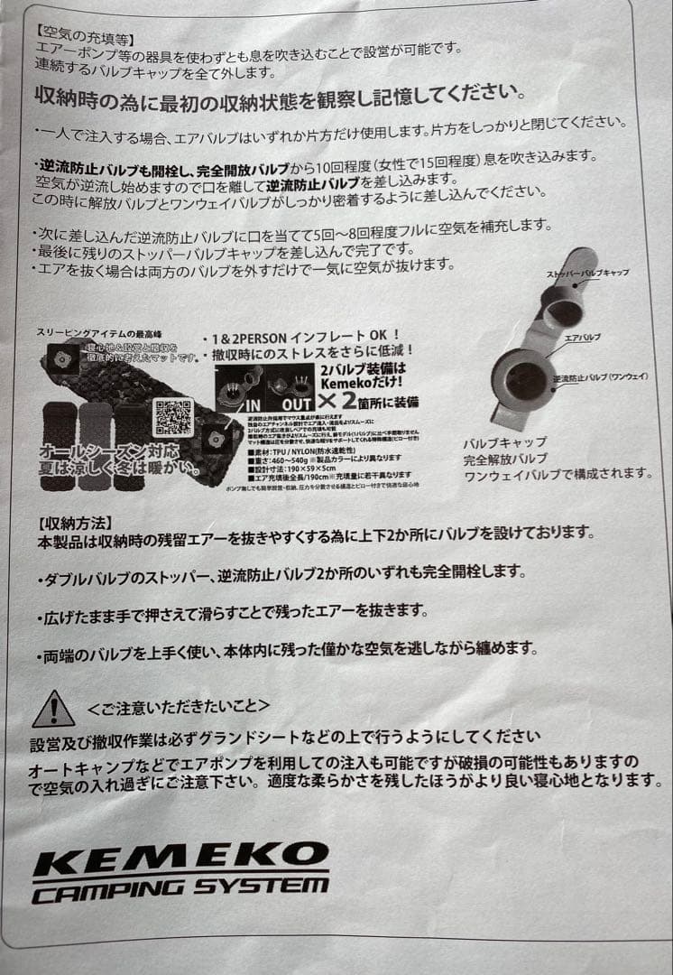 KEMEKO キャンプ用マット 迷彩柄 2枚セット