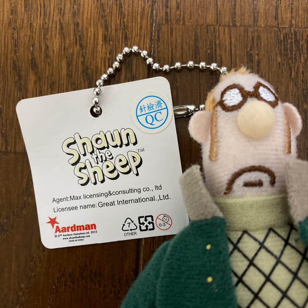 ひつじのショーン　牧場主　ぬいぐるみ　マスコットキーホルダー
