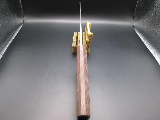 [新品未使用] 三徳包丁180mm 磨き仕上げ 白紙1号 ウエンジ 八角